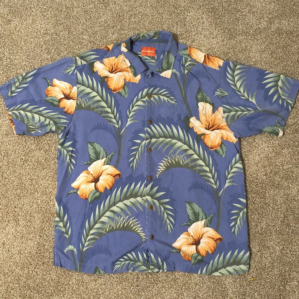 Tommy Bahama Floral Print Short-Sleeve (Large)